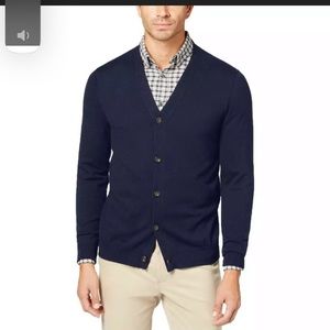 Club Room Mens Ribbed Trim Long Sleeves V-Neck